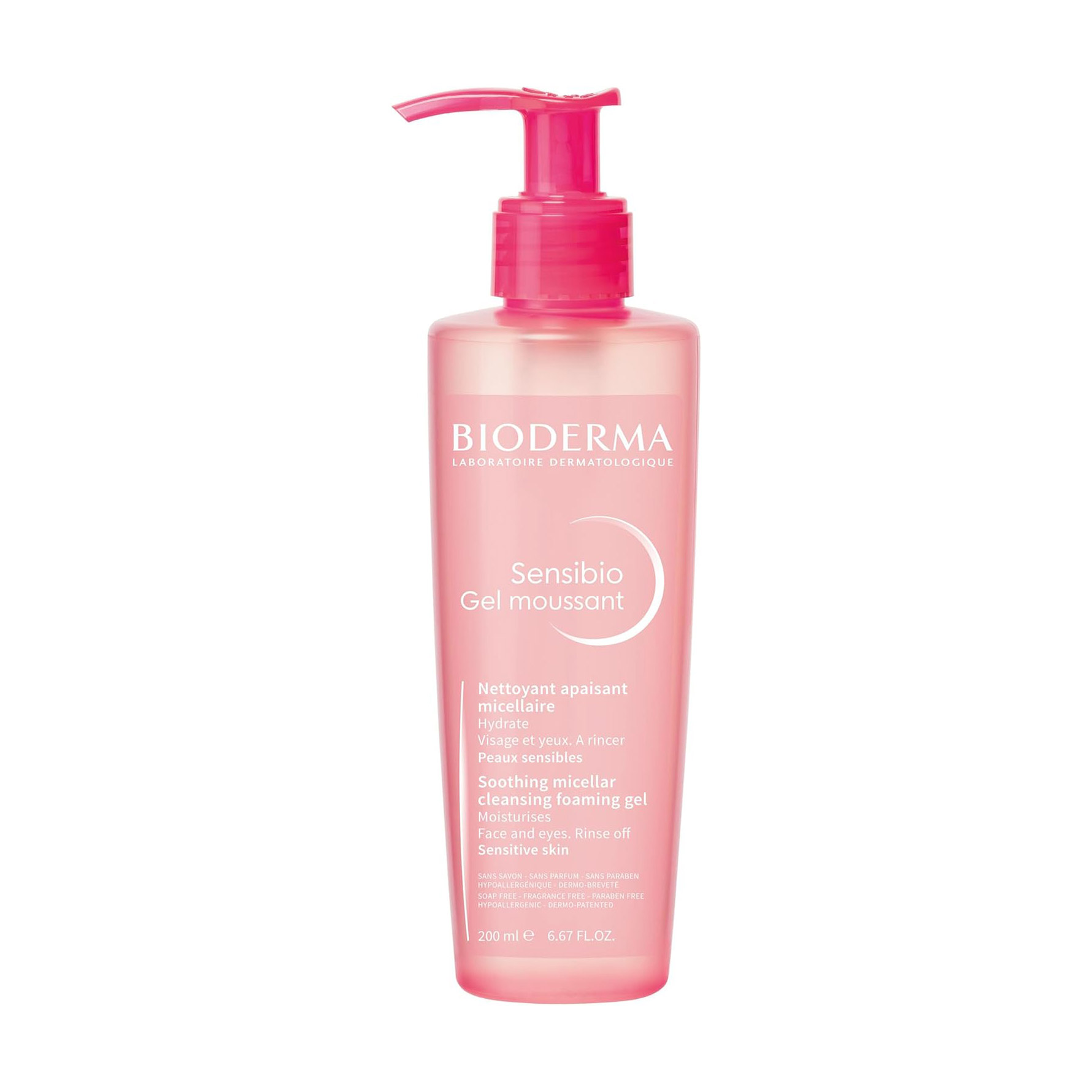 Уцінка!  Зволожувальний міцелярний гель для обличчя та очей Bioderma Sensibio Soothing Micellar Cleansing Foaming Gel, 200 мл