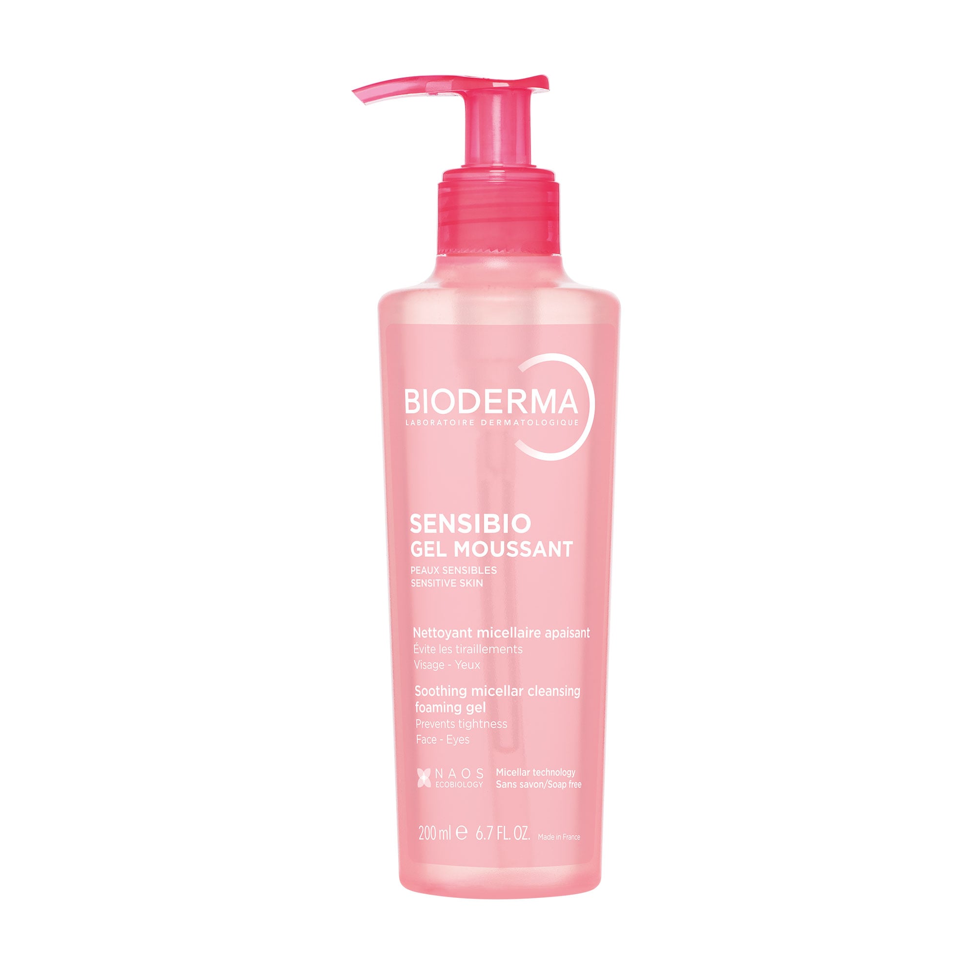 Зволожувальний міцелярний гель для обличчя та очей Bioderma Sensibio Soothing Micellar Cleansing Foaming Gel, 200 мл