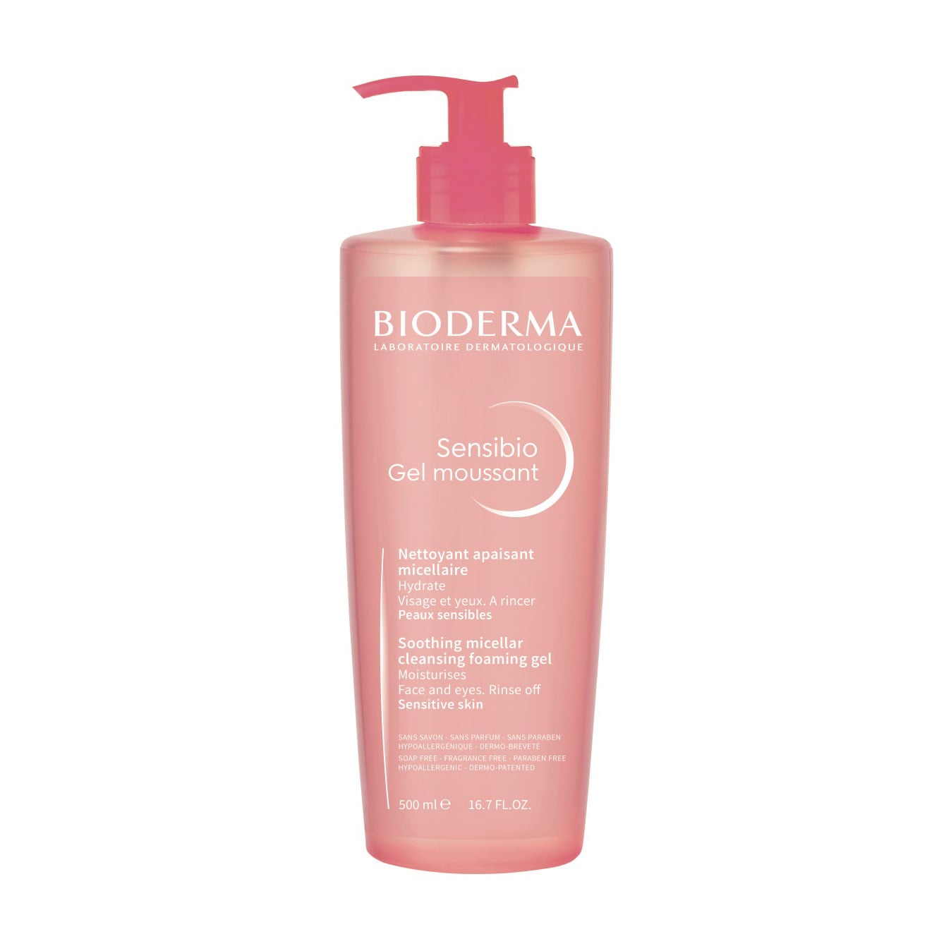 Зволожувальний міцелярний гель для обличчя та очей Bioderma Sensibio Soothing Micellar Cleansing Foaming Gel, 500 мл
